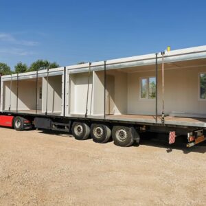 Casa container nera con 2 camere da letto